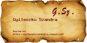 Gyileszku Szandra névjegykártya